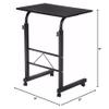 60 x 40 x 70-96 cm L x W x H Modern Industrial 23 inch Wide Tray Top C Side Table in Black, for The Living Room and Bedroom view 2
