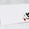 Place Cards with Alpine Strawberries on the Vine and Snail for Weddings, Showers, and Dinner Parties. Table Tent Style, Scored for Easy Folding (50) view 1