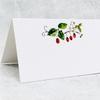 Place Cards with Strawberries on the Vine for Weddings, Showers, and Dinner Parties. Table Tent Style, Scored for Easy Folding. (50) view 3