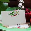 Place Cards with Strawberries on the Vine for Weddings, Showers, and Dinner Parties. Table Tent Style, Scored for Easy Folding. (50) view 4