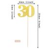 12 PCS Glitter 30th Birthday Centerpiece Sticks Number 30 Cake Toppers Thirty Table Flower Topper Decorations for 30th Birthday Anniversary Party Centerpiece Supplies Gold view 2