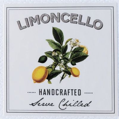 Limoncello Labels, Shadow Style, 2" X 2" Square (18)