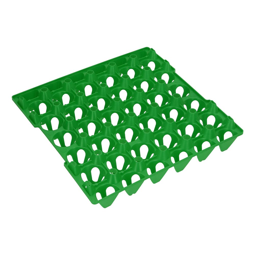 Egg Crate, 5pcs 28.7x28.3cm Plastic Egg Flats, 30 Cell Egg Storage Tray Reusable Stackable, for Egg Transportation and Storage(Green)