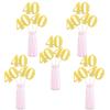 12 PCS Glitter 40th Birthday Centerpiece Sticks Number 40 Cake Toppers Forty Table Flower Topper Decorations for 40th Birthday Anniversary Party Centerpiece Supplies Gold view 3