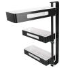 Seasoning Rack, 23.4X13.8X5.1Inch Spice Rack Organizer, 3 Layer Rotating for Kitchen Jars Condiments Spice view 1
