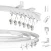 Ceiling Curtain Track, Flexible Bendable Curtain Rail System, 20Ft Wall Mount Heavy Duty Sliding Room Divider Ceiling Track for Curtains, RV, Shower, Hospital view 1