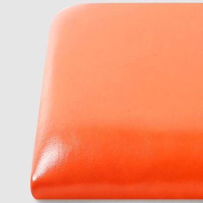 GHJL Dining Room Chair Cushion Waterproof Leather Cushions Chair Stool Cushion Leather Seat Cushion Furniture Upholstery Durable Non Slip Chair Pad (Color : Orange, Size : 25 * 35cm)
