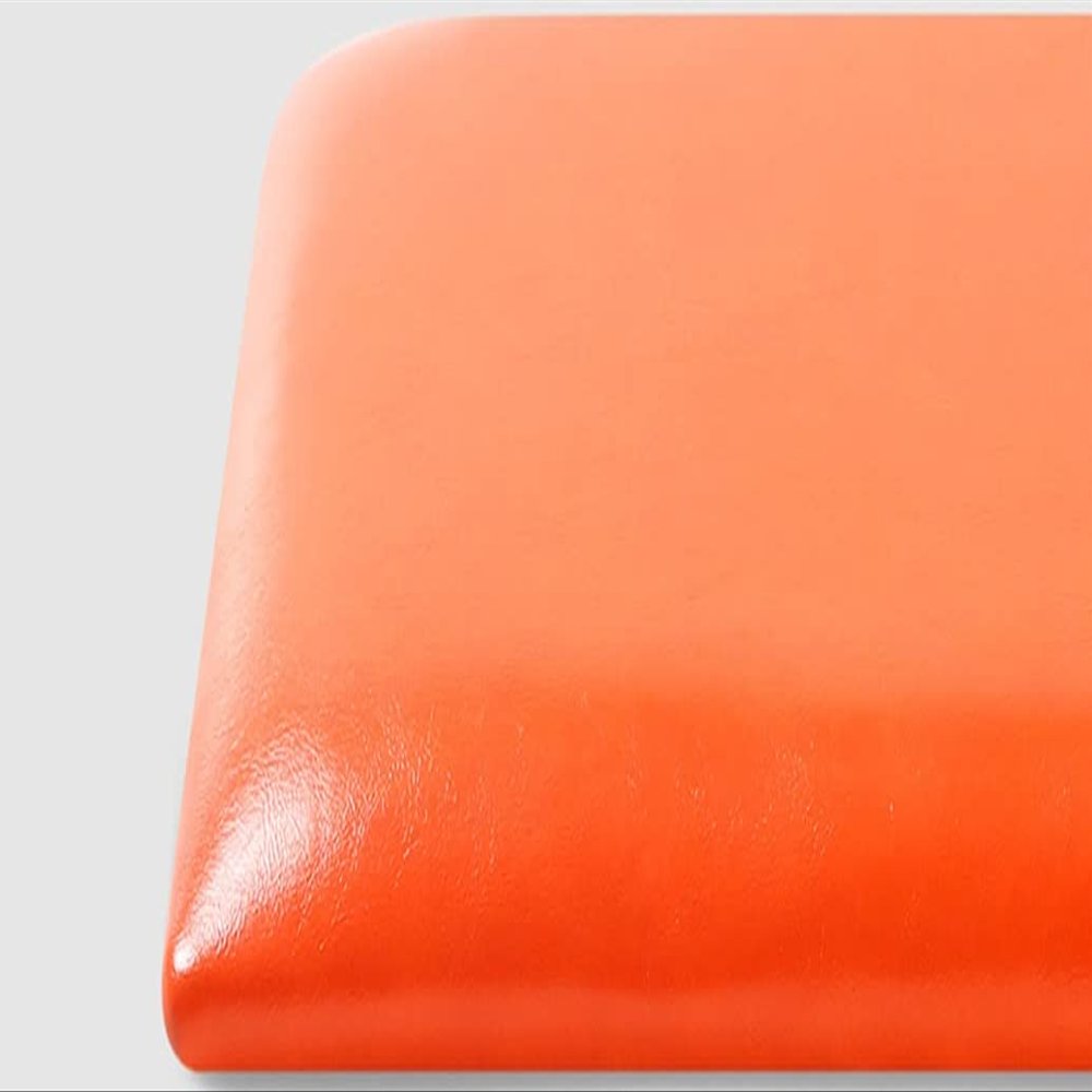 GHJL Dining Room Chair Cushion Waterproof Leather Cushions Chair Stool Cushion Leather Seat Cushion Furniture Upholstery Durable Non Slip Chair Pad (Color : Orange, Size : 25 * 35cm)
