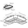 Linkidea Corner Shower Caddy Shelf 2 Tier, Wall Mount Bathroom Shower Organizer with Soap Holder, Adhesive Racks for Inside Shower view 4
