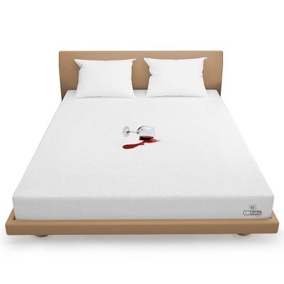 Comfort Bedding Premium Waterproof Terry Mattress Protector - Cal KingWaterproof Mattress Protector - Breathable Soft Cotton Terry Surface Bed Protector - Fits Upto 15 Inch Drop Mattress, White