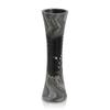 AeraVida Elegant Garden Shadows Handcarved Floral Motif on Concaving Wooden Table Vase with Black & White Stain for Bali Chic Home Dcor with Nature Inspired Feels view 2