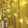 HENGYOU Butterfly Curtain Fairy Lights USB Plug in,8 Modes 120 LED 21FT Firefly Twinkle Timer String Lights with Remote, Waterproof for Bedroom Patio Christmas Wedding Party (Warm White) view 1