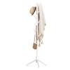 Haddockway Wooden Coat Rack Stand with 8 Hooks New Zealand Pine 3 Adjustable Coat Standing Tree Easy Assembly for Coats, Hats, Scarves and Handbags for Entryway, Hallway, Bedroom, Office, white view 1