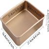2 Pack Baking Sheet Pans, Deep Size Baking Pan Nonstick Cookie Sheet Brownie Cake Pan Bread Pan Toaster Oven Tray Bakeware, 8.6 x 6.6 x 1.7 Inches view 2