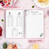 JUBTIC Recipe Book to Write in Your Own Recipes,Sprial Hardcover Personal Blank Recipe Book, Make Your Own Family Cookbook with Gold Foil Stickers, Recipe Journal Hold 120 Recipes - Pink view 4