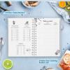 JUBTIC Recipe Book to Write in Your Own Recipes,Sprial Hardcover Personal Blank Recipe Book, Make Your Own Family Cookbook with Gold Foil Stickers, Recipe Notebook Hold 120 recipes - Pearl view 4