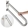 20 inch Stainless Steel Handrail for 1-3 Steps- 1.25" Tube, ZUEXT U Shaped Chrome Safety Grab Bar for Stairs, Wall Mounted Hand Railing for Outdoor Garage Interior Exterior Stairway view 1