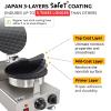 ALDKitchen Waffle Cone Maker - Commercial-Grade Stainless Steel Ice Cream Cone Machine, Nonstick, Adjustable Temp & Timer - Includes Cone Roller Tool view 2
