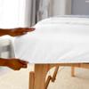 100% Cotton Arctic White Queen Size Fitted Sheet - Lightweight & Breathable, Easy Fit 17 Deep Pocket, Cooling Sheet (60 W x 80 L) view 3