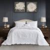 HZ & HY Oversized King Bedspread 128x120 Extra Wide, Quilted Coverlet Bedding Set, Lightweight Thin Comforter, Reversible, Luxurious, 5 Piece, 100% Microfiber, Pure White view 1