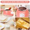 8.45oz Melting Fondue Set,MINI Electric Chocolate Melting Pot,Chocolate Fondue Fountain,Warmer Machine for Milk Chocolate,Cheese,Butter,Candy (Pink) view 4