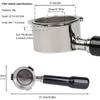 51mm Bottomless Portafilter 3 ears Only Compatible with Delonghi Dedica EC680/EC685 | Filter Basket 0.3mm Pores view 4