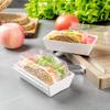 Restaurantware Matsuri Vision 4.7 x 2.5 x 1.4 Inch Sushi Trays, 100 Greaseproof Sushi Packaging Boxes - Lids Sold Separately, Disposable, White Paper Sushi Containers, For Appetizers Or Desserts view 4