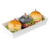 Restaurantware Matsuri Vision 7 x 2.8 x 1.4 Inch Sushi Trays 100 Greaseproof Sushi Packaging Boxes - Lids Sold Separately Disposable White Paper Sushi Containers For Appetizers Or Desserts view 1