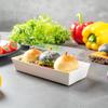 Restaurantware Matsuri Vision 7 x 2.8 x 1.4 Inch Sushi Trays 100 Greaseproof Sushi Packaging Boxes - Lids Sold Separately Disposable White Paper Sushi Containers For Appetizers Or Desserts view 3