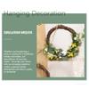 2pcs Artificial Garland Door Hanging Wreath Wedding Garland Decorative Simulated Flower Wreath Pendant Adornment Wedding Creative Home view 4
