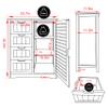 MUPATER Small Storage Cabinet Bamboo with 4 Drawers and 1 Cupboard, Freestanding Compact Floor Cabinet Bamboo for Entryway and Bathroom, Natural view 3