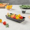 Restaurantware Matsuri Vision 7 x 2.8 x 1.4 Inch Sushi Trays 100 Greaseproof Sushi Packaging Boxes - Lids Sold Separately Disposable Black Paper Sushi Containers For Appetizers Or Desserts view 3