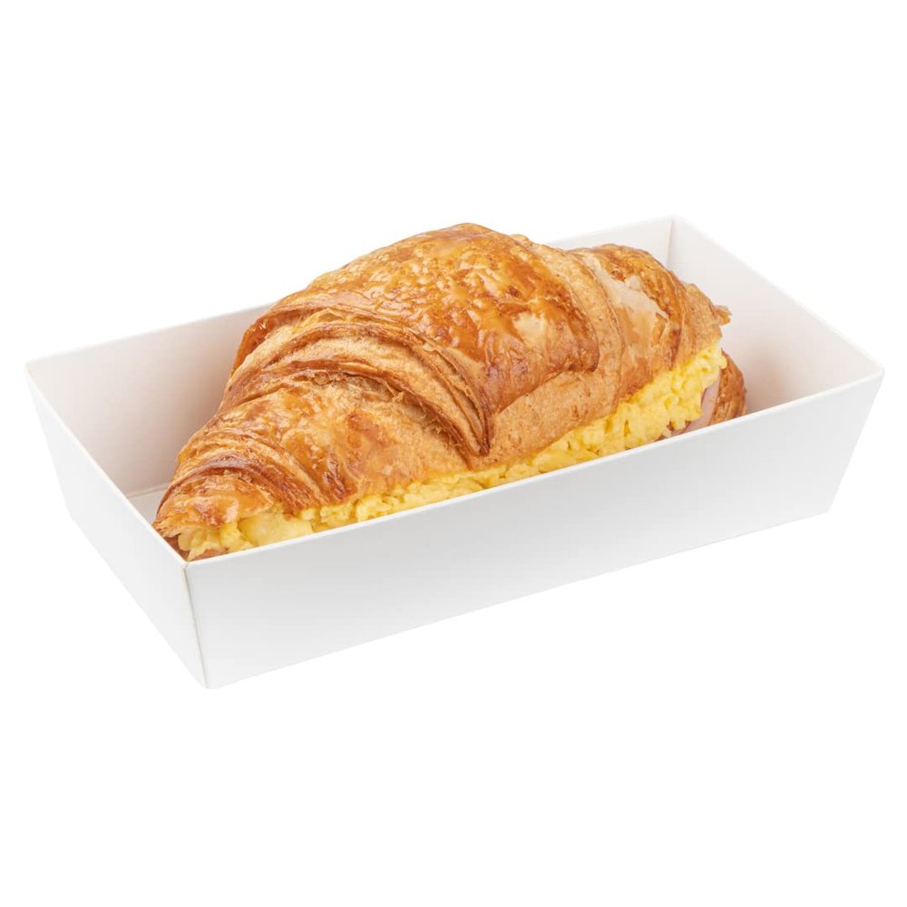 Restaurantware Matsuri Vision 5 x 4.4 x 1.4 Inch Sushi Trays 100 Greaseproof Sushi Packaging Boxes - Lids Sold Separately Disposable White Paper Sushi Containers For Appetizers Or Desserts