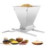 Manual Grain Crusher Mill, Stainless Steel Dry Cereals Grinder Crusher Malt Mill Adjustable Hand Grain Mill Low Speed Drill Malt Crusher Gap Grinder Dry Grinder for Kitchen,Not Applicable to Legumes view 1