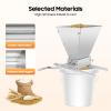 Manual Grain Crusher Mill, Stainless Steel Dry Cereals Grinder Crusher Malt Mill Adjustable Hand Grain Mill Low Speed Drill Malt Crusher Gap Grinder Dry Grinder for Kitchen,Not Applicable to Legumes view 3