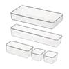Zerodeko 5pcs Organizer Storage Cases for Desk Versatile Divider Trays for Cosmetics and Sundries for Home Office and Bathroom Storage view 1