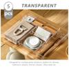 Zerodeko 5pcs Organizer Storage Cases for Desk Versatile Divider Trays for Cosmetics and Sundries for Home Office and Bathroom Storage view 2