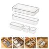 Zerodeko 5pcs Organizer Storage Cases for Desk Versatile Divider Trays for Cosmetics and Sundries for Home Office and Bathroom Storage view 3