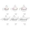 XXZY Cereal Dispenser Canisters Set Storage Containers with Airtight Lids 3 Pcs Airtight Glass Prep Containers,Lunch Containers for Microwav Suitable for Cereals, Snacks and Sugar view 2
