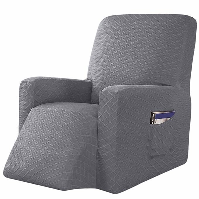 4 pieces Recliner Stretch Sofa Slipcover Recliner Chair Cover Relaxation Armchair Cover with Pockets Soft Polyester Spandex Recliner Cover Slipcover for Living Room Furniture Cover ( Color : #25 )