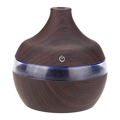 Portable Mini Humidifier for Bedroom, 300ML Ultra Quiet Cool Mist Air Oil Diffuser with 7 Colors Night Light for Baby, USB Charging