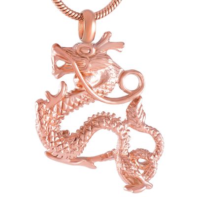 LiHiFG Dragon Memorial Urn Necklace for Ashes of Pets Keepsake Cremation Pendant Jewelry in Stainless Steel