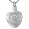 LiHiFG Loss of Pet Memorial Urn Jewelry Dog Paw in My Heart Stainless Steel Cremains Necklace Hold Ashes Keepsake for Animal view 1