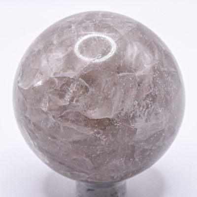 49mm 180g Smoky Quartz w/Inclusions Sphere Polished Natural Sparkling Gemstone Crystal Mineral Specimen Ball - India + Stand