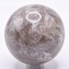 49mm 175g Sparkling Smoky Quartz Sphere Polished Translucent Natural Gemstone Crystal Mineral Specimen Ball - India + Stand view 1