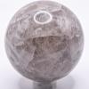 49mm 175g Sparkling Smoky Quartz Sphere Polished Translucent Natural Gemstone Crystal Mineral Specimen Ball - India + Stand view 2