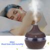 Wood Grain Humidifiers for Home, Top Fill Wood Grain USB Humidifier LED Night Light Mist Maker Ideal for Bedroom Office Nursery Car Baby Water Drop Shape Compact Design view 4