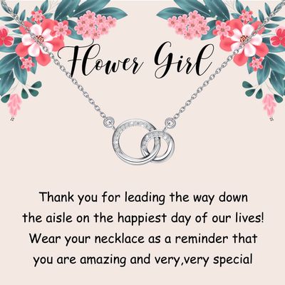 TGBJE Flower Girl Necklace Wedding Proposal Gift Bridesmaid Gift (flower girl ne)