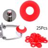 Silicone Rubber Gaskets Washers for Swing Top Bottles, 25 Pieces Leak Proof Seals compatible with Home Brew Beer Soda Bottles view 2