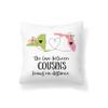Personalized Cousins Two State Pillow | Custom Moving Pillow | Long Distance Gift | Personalized Gift for Cousin | Gifts for Her | Going Away Present (Cover with Insert) view 1